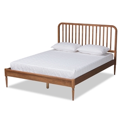 Baxton Studio Neilan Modern and Contemporary Walnut Brown Finished Wood Full Size Platform Bed